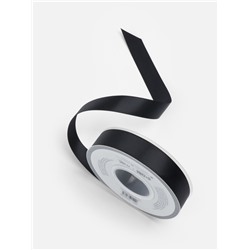 Лента атласная TEIRA, двухсторонняя, 20 мм, 25±1 м, чёрная №0030