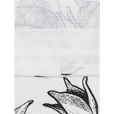 Шторы для кухни «Доляна» Plant leaves, 146×180 см - 2 шт., подхваты - 2 шт., 100% хлопок, 164 г/м²