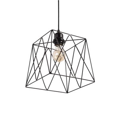 Светильник подвесной 1117/1, E27, 40 Вт, 22.5×70 см, чёрный