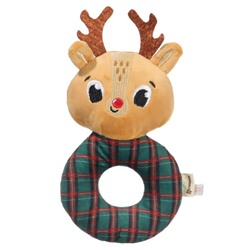 Мягкая погремушка на колечке Крошка Я «Оленёнок. Клетка», текстиль, в пакете