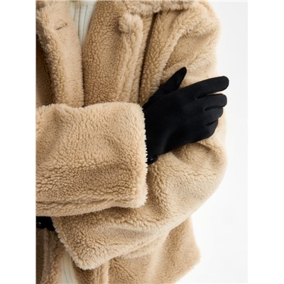 Перчатки женские, безразмерные, без утеплителя, цвет чёрный