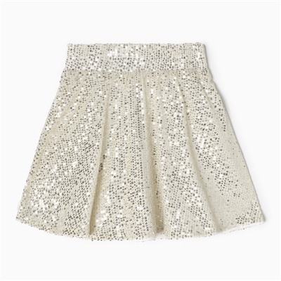 Юбка из пайеток KAFTAN размер 38 (146-152 см), серебряный