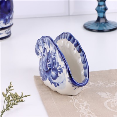 Салфетница фарфор гжель «Ракушка»