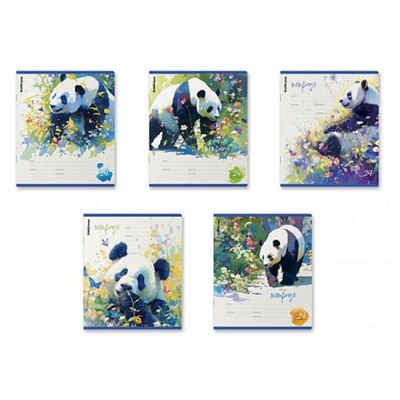 Тетрадь  24л клетка "Flower Panda" 60574 ErichKrause