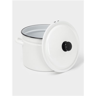 УЦЕНКА Кастрюля цил.борт. 9 л белая (без декора)