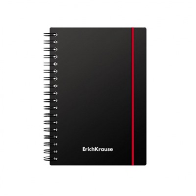 Записная книжка на спирали пластиковая обложка А6 80л клетка на резинке "Accent" 53140 ErichKrause