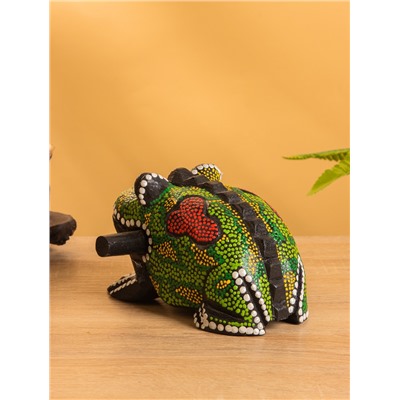 Сувенирный музыкальный инструмент Трещотка «Лягушка», 16×8×8 см, дерево албезия