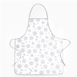 Фартук Доляна Снежинки серебро 70×80 см, 100% п/э