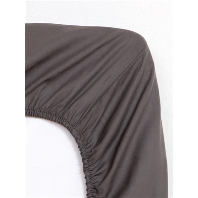 Простыня на резинке 1.5-спальная «Этель», 160×200+25 см, серая, бязь