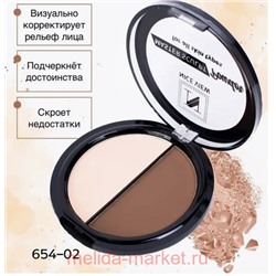 NICEi View Пудра-Скульптор 2 цвета тон 02 молочный/шоколад 0654