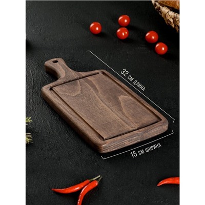 Набор деревянных разделочных досок на подставке Wild Kitchen, 37.5×17.5×2 см и 32×15 см, бук темный