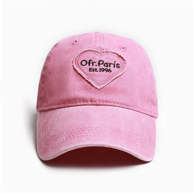 Кепка женская MINAKU «Ofr.Paris», розовый, размер 54-56