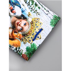 Пакет подарочный новогодний ламинированный, «Новогодняя пора», 11.5×6.5×14.5 см