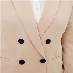 Пиджак женский двубортный MIST plus-size, размер 52, бежевый