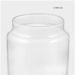 Банка для сыпучих продуктов BellaTenero «Эко», 650 мл, 10×12.5 см, с бамбуковой крышкой, стекло, прозрачная