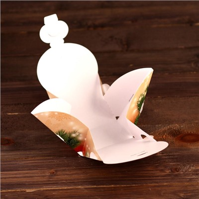 Коробка новогодняя картонная «Ёжик Тим», для сладких подарков, 12×6.6×14.4 см