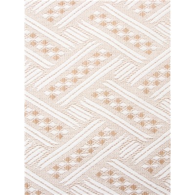 Плед с бахромой «Этель» Home, 130×180 см, бежевый, жаккард