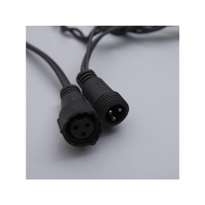 УЦЕНКА Гирлянда «Бахрома» 3×0.9 м, IP44, УМС, тёмная нить, 160 LED, мерцание белым, 220 В, свечение тёплое белое