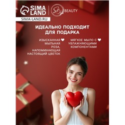 Новогодняя мыльная красная роза с декором