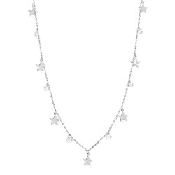 Колье из серебра куб.циркон., ТФК-64