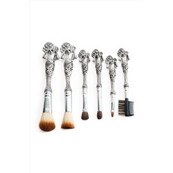 Kristaller Набор макияжных кистей, 6 предметов, серебристый KRISTALLER, 1106842