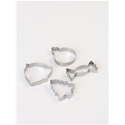 Формы для выпечки новогодние «Прянички», 4 шт.