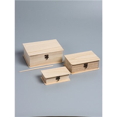 УЦЕНКА Шкатулка дерево под роспись «Книги» (набор 3 шт.) 9.5×16 см 7×20×13.5 см 9×24×17.5 см