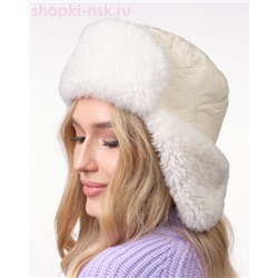 Тиффани плащевка стеганая хит Ушанка женская (56-58)