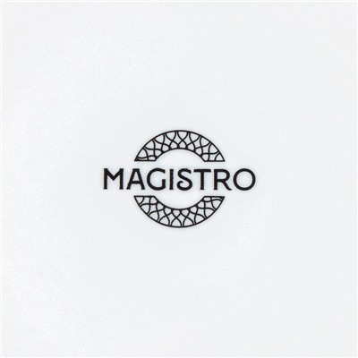 Тарелка Magistro Rodos, d=25.8 см, фарфор, белая