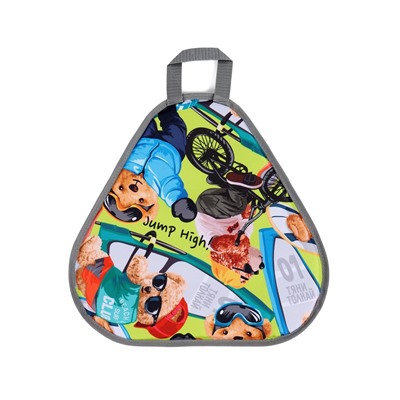 Ледянка мягкая Bear, треугольная, d=41 см, толщина 1.2 см, рисунок МИКС