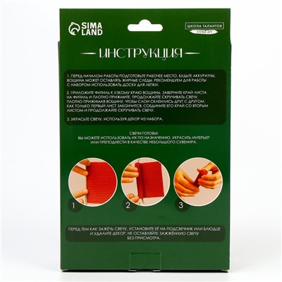 Свеча из вощины своими руками на новый год «Еловая веточка», набор для творчества