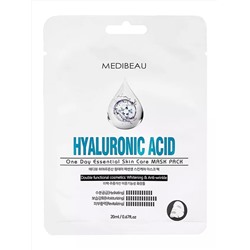 MEDIBEAU Маска тканевая для лица с гиалуроновой кислотой / One Day Essential Skin Care Mask Pack Hyualuronic Acid, 20 мл