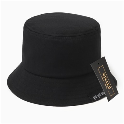 Панама детская «Классика» MINAKU, чёрная, размер 52 (3-5 лет)