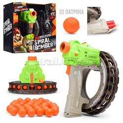 Бластер "Ярость" с мягкими пулями. в коробке