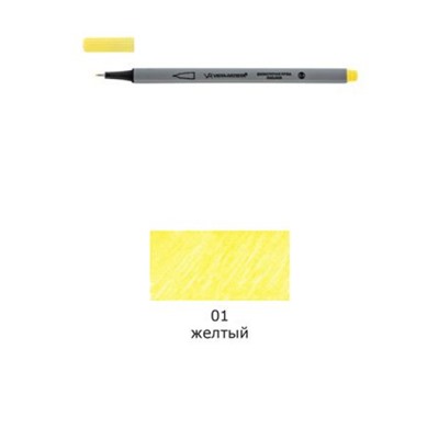 Ручка капиллярная (линер) 01желтый/yellow 0.4 мм SKY-01 VISTA-ARTISTA