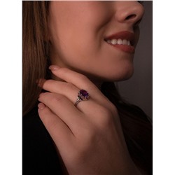 Кольцо из серебра с синт.александритом родированное 925 пробы К-3125рс946