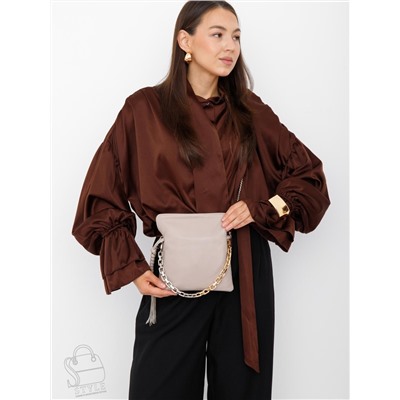 Сумка женская кожаная 6010-2L apricot rice Polina&Eiterou  в Новосибирске