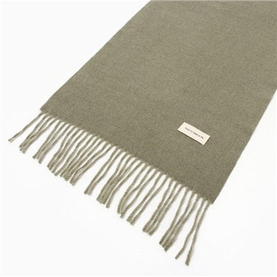 Шарф женский с кистями MIST, оливковый, размер 33×180 см