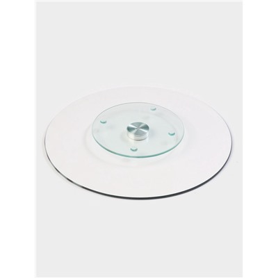 Подставка для торта Доляна «Тропики», d=32 см, вращающаяся, стекло, зелёная