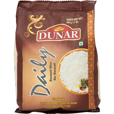 Dunar Daily Basmati Rice / Рис Басмати Дэйли 0,5 кг