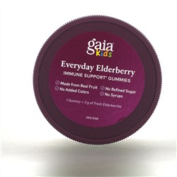 Gaia Herbs, Kids, Everyday Elderberry Gummies, 40 Vegan Gummies