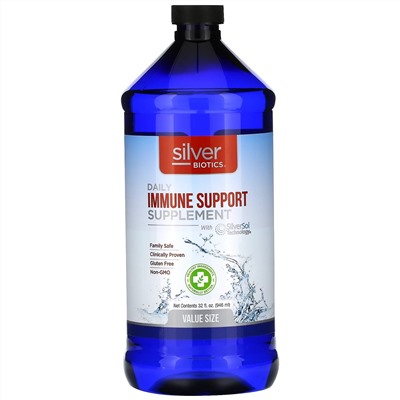American Biotech Labs, Silver Biotics, ежедневная добавка для укрепления иммунитета, 946 мл (32 жидк. унции)