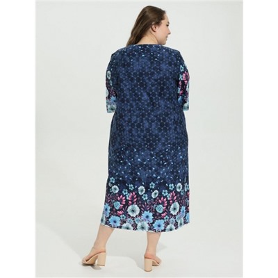 Халат "Кадриль" синие цветы