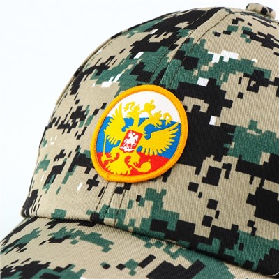 Детская кепка «Военный», нашивка герб, р. 52–54