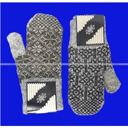 2 ПАРЫ - Варежки женские шерстяные арт. 6А63