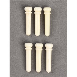 Набор фиксаторов струн Music life, 6 штук, белый, из кости