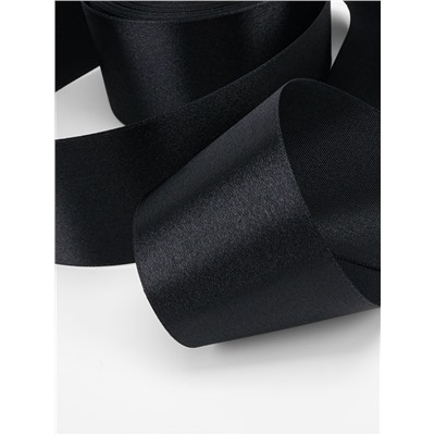 Лента атласная, 50 мм, 23±1 м, чёрная №39