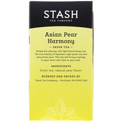 Stash Tea, зеленый чай, гармония китайской груши, 18 чайных пакетиков, 1,1 унц. (34 г)