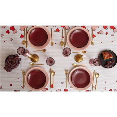 Скатерть «Этель» Cat's love 149×180 см, 100% хлопок, саржа 190 г/м²