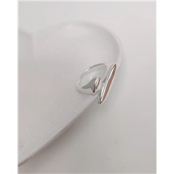 Кольцо с белым серебрением